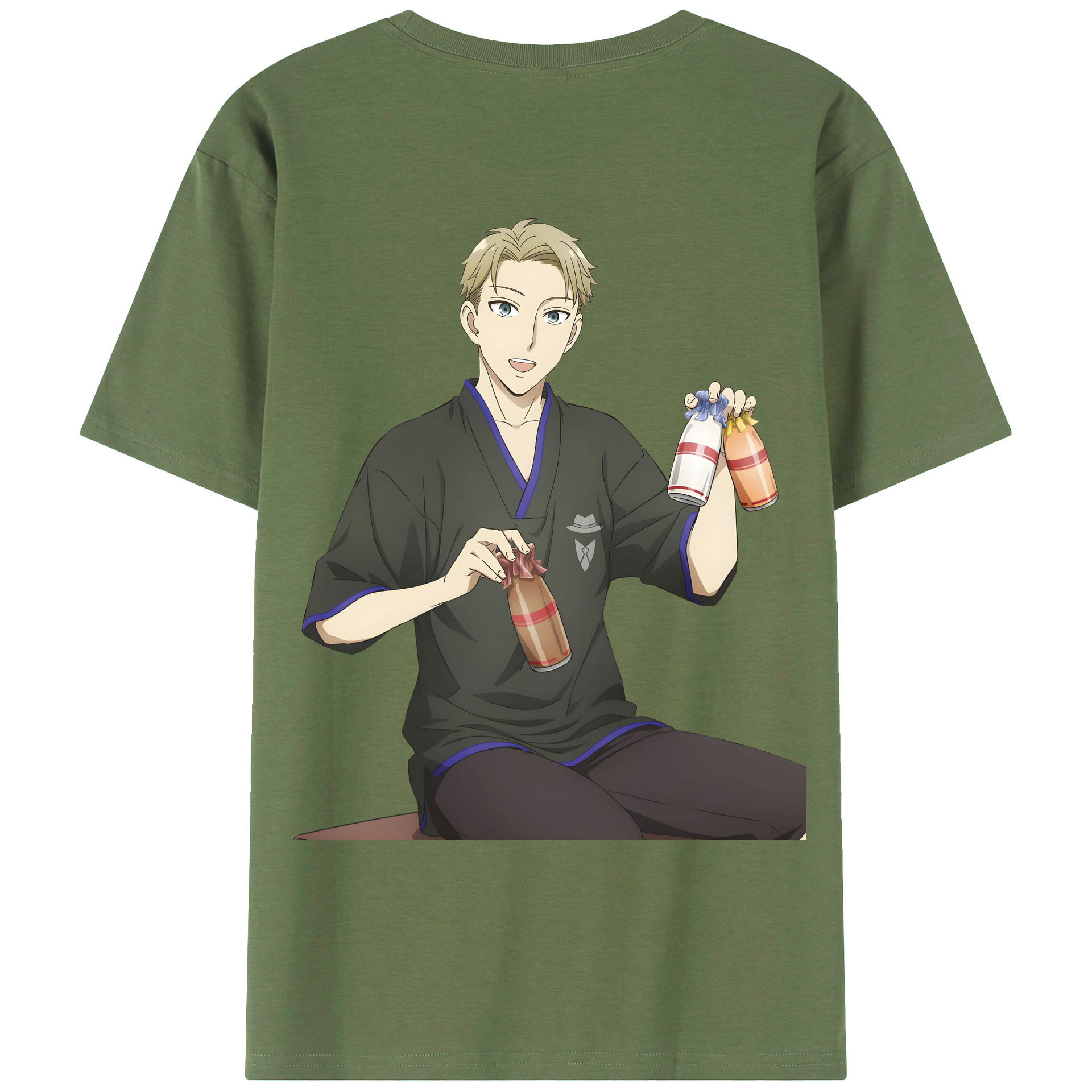 （画像用） SPY×FAMILY间谍家家酒 綿100％ メンズ半袖Tシャツ（バックプリント） 通気性